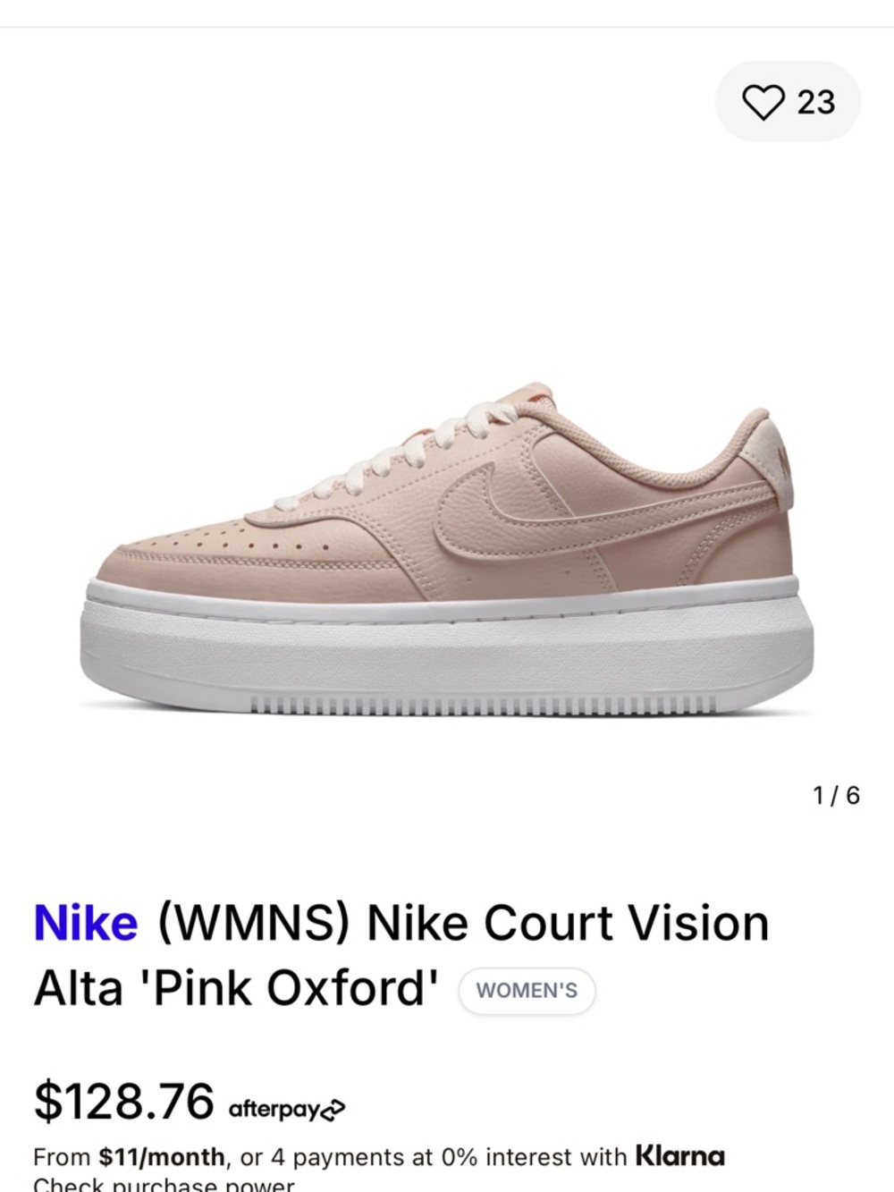 Nike Women's Court Vision Alta Platform Sneakers - Pink